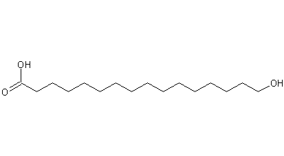 羟基棕榈酸    16-hydroxyhexadecanoic acid